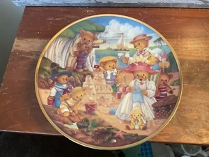 Teddybär Beach Party Sammelteller Franklin Mint Carol Lawson Limited Ed. - Bild 1 von 6
