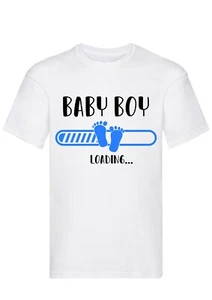 Baby Shower Boy Loading Damen T-Shirt 100% Baumwolle Größe S>XXL - Bild 1 von 4