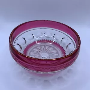 U.S. Glass KINGS CROWN Ruby Stained Round Finger Bowl (Double Flashed) - Picture 1 of 6