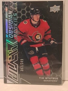 Tim Stutzle 2020-21 Upper Deck SPX Black Obsidian Rookies 303/349