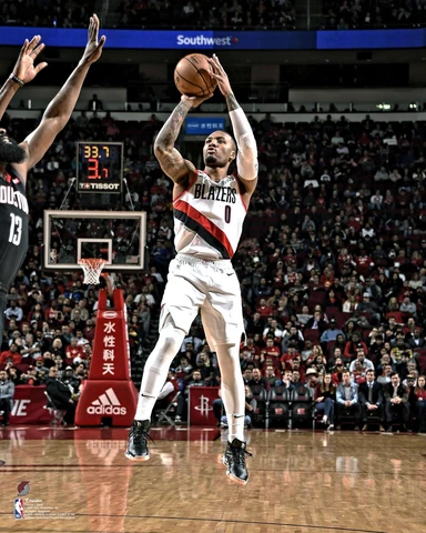 Damian Lillard Portland Trail Blazers Unsigned Shooting Photo Cover