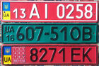 Ukraina - Set Of 3 Different Series Temporary License Plates