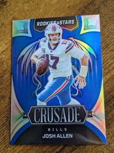 Josh Allen /50 2022 Panini Rookies & Stars Blue Crusade SP Buffalo Bills - Picture 1 of 4