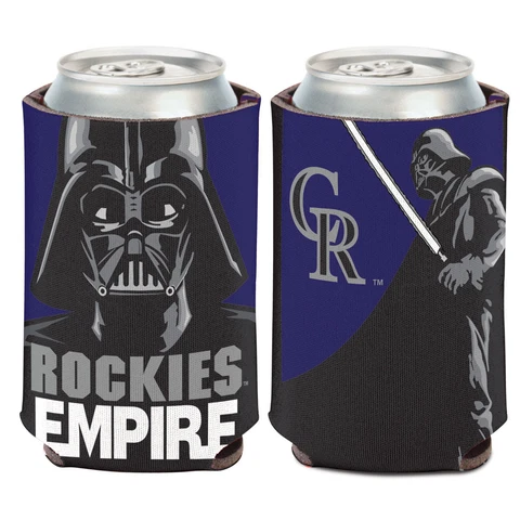Colorado Rockies Star Wars Darth Vader Can Cooler 12 oz. Star Wars Koozie Cover