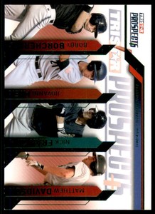 2009 TRISTAR Prospects Plus Green #90 Borchering/Mier/Franklin/Davidson /25