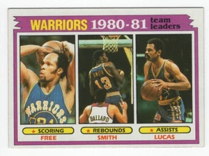 1981-82 Topps NBA #51 Golden State Warriors Team Card - Free / Smith / Lucas - Picture 1 of 1