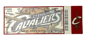 Lebron James 2nd YR 4/5/2005 v. Nets Ticket Stub and Game Program 24 Pts RARE - Picture 1 of 4