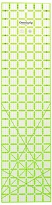 PACK de 3 Reglas de acolchado rectangulares antideslizantes grandes Omnigrip Omnigrip de 6" x 24", neón - Imagen 1 de 5