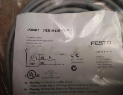 New FESTO SIEN-M12B-PS-K-L sensor free shipping - Image 1 of 3