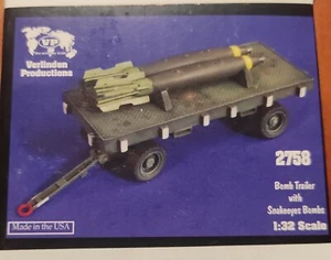 Verlinden 1/32 USAF Bomb Trailer with 2 Mark 81 Snakeye 250lb. Bombs w/TRD 2758 - Picture 1 of 1