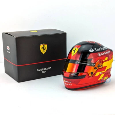 2024 Carlos Sainz Mini Helmet - 1:2 Scale - Ferrari Bell F1 Helmet - 4100305 - Image 1 of 4