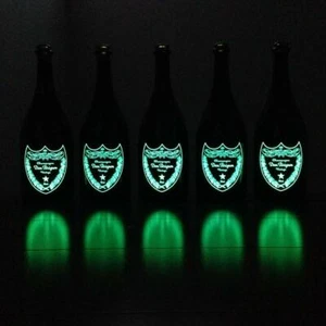 Dom Pérignon Luminous Empty Bottle 5 Bottles Set Light on tested beautiful - Picture 1 of 4