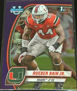 RUEBEN BAIN JR. 2024 BOWMAN CROMO 1ª PÚRPURA SP/399 - Imagen 1 de 1