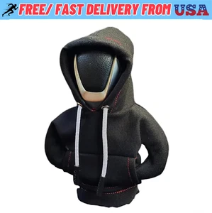 Black Hoodie Gear Shift Cover Stylish Car Interior Gear Knob Protector - Picture 1 of 6