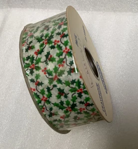 Cinta de tela vintage Princo acebo 25 yardas resistente a la intemperie - Imagen 1 de 3