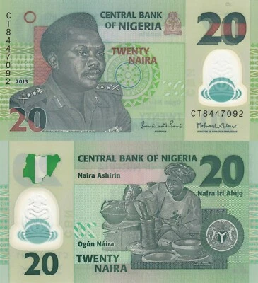 Nigeria 20 Naira (2013) - Polymer/Pottery Making/p34i UNC - Image 1 of 3