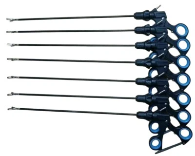 Juego de instrumentos quirúrgicos pinzas intestinales fenestradas laparoscópicas 330 mm 7 piezas Foto 1 de 4