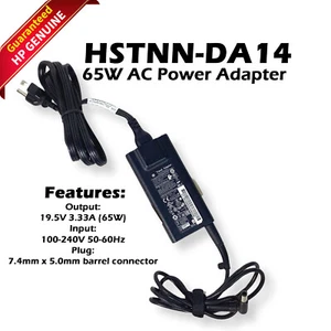 Genuine HP 65W Slim AC Power Travel Adapter 677776-003 HSTNN-DA14 693716-001 - Picture 1 of 7