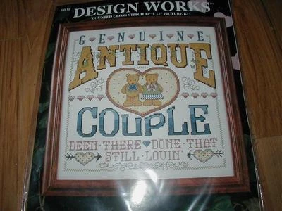 Design Works PAREJA ANTIGUA GENUINA difícil de encontrar 12" x 12" Foto 1 de 3