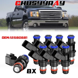 8Pcs Original Fuel Injectors For 99-07 Chevy Silverado GMC 4.8/5.3/6.0L 12580681 - Picture 1 of 14