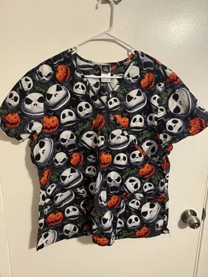 Camisa Médica Disney Pesadilla Antes de Navidad Jack Skellington Talla 2XL Foto 1 de 4