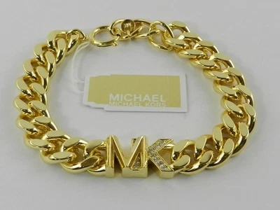 Pulsera de eslabones Michael Kors para mujer chapada en oro de 14 quilates de latón Foto 1 de 4