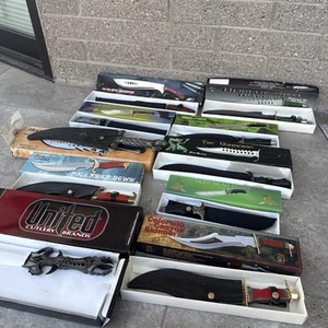 Large Assorted Lot Of 10 Knives Frost Cutlery Chipaway United Cutlery Large - Picture 1 of 10