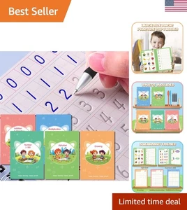 Magic Writing Practice Copybook - 5 Reusable Calligraphy Books for Preschoolers - Imagen 1 de 9