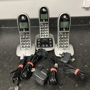 BT 4600 Big Button Trio Triple 3 x Słuchawka Telefon domowy Zestaw Blokowanie połączeń - Działa - Zdjęcie 1 z 12