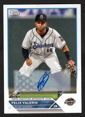 2023 Felix Valerio Topps Baseball Rookie RC Auto PD-55 - Image 1 of 2