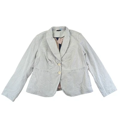 Chaqueta Blazer Boden Pana Gris Claro Rayas Mujer US 16R UK 20R Foto 1 de 4