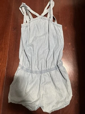 Fabletics Romper Womens X Small Blue Chambray Sleeveless Strappy One Piece - Image 1 of 4
