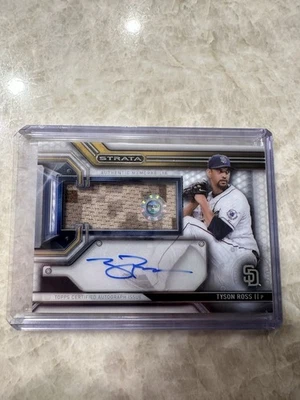 2016 Topps Strata Clearly Authentic Auto Relics Camo Tyson Ross San Diego Padres - Image 1 of 4