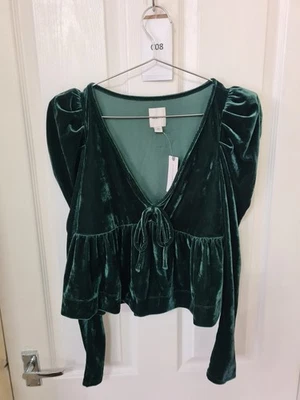 Anthropologie Maeve Velvet Babydoll Top Womens  - Image 1 of 4