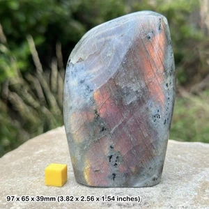 Rare Purple Labradorite Freeform Crystal - Flashy Polished Feldspar - - Picture 1 of 1