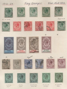 GIBRALTAR 1912-1931 COLECCIÓN DE 42 SELLOS A VALORES DE CHELINES Y LIBRAS - Imagen 1 de 2