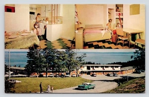 Fundy View Motel National Park Alma New Brunswick CA Multi View c1970 Postcard - Picture 1 of 2