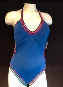 Bar III Be-Weave It One Piece Swimsuit, Navy Blue, Size Small - MSRP $88 NWT - Bild 1 von 3
