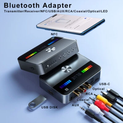 Bluetooth Wireless Adapter NFC Aux RCA USB Optical Coaxial Digital Home/Protable - Image 1 of 4