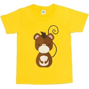 1Tee Kids Girls Cartoon Geometric Monkey T-Shirt - Picture 1 of 30