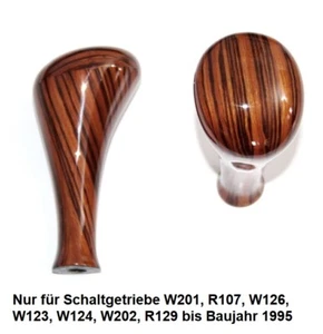Schaltknauf Holz Zebrano Wood für Mercedes R107 W123 W124 W201 W126 Gear Stick - Picture 1 of 8