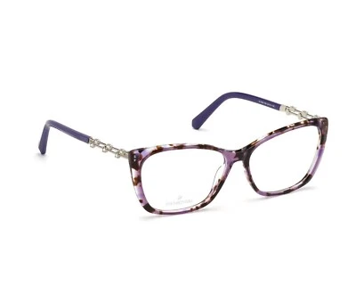 Пластиковая оправа для очков Swarovski SK5383 055 фиолетовая Havana Cat Eye 54-14-140 RX - Изображение 1 из 4