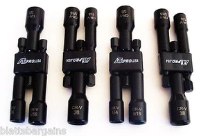 4 ATE PRO 3pc LASER ETCHED IMPACT MAGNETIC NUT SETTER SETS SAE 10799 DRIVER - Picture 1 of 1