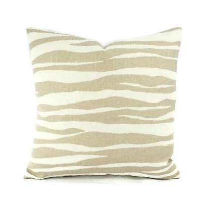Funda de almohada Kate Spade Mona Zebra en linaza - 20" x 20" Foto 1 de 4