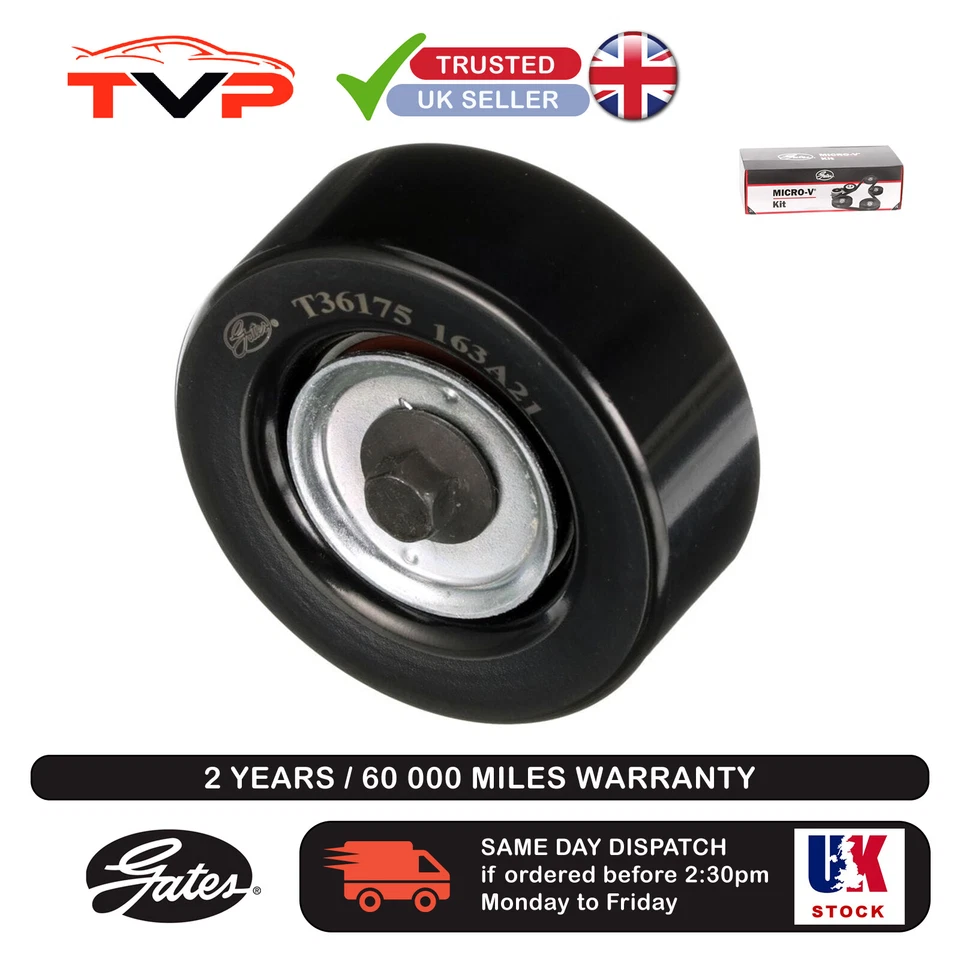 Gates Deflection Guide Pulley V-Ribbed Belt For Ford Galaxy 1995-2006 2 2.3 - Image 1 of 1