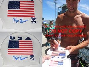 MATT GREVERS,USA,OLYMPIC,SWIMMER,SIGNED,AUTOGRAPHED,SWIM CAP,COA,EXACT PROOF - Picture 1 of 3