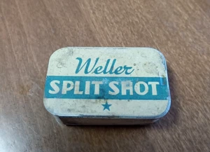 Línea de pesca de tiro dividido Weller Pflueger de colección caja de acero de hojalata años 50 - Imagen 1 de 5