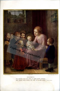 Nazareth -- Jesuskind mit Kinder - Coloriert - Huber Sulzemoos - aus 1922 - Picture 1 of 1