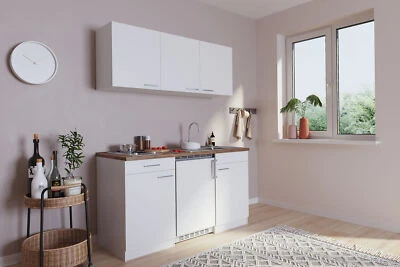 Küche Miniküche Singleküche Küchenzeile Pantry Weiß  Luis 150 cm Respekta - Bild 1 von 4