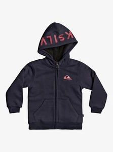 New NWT Quiksilver Boys Best Wave Shera Zip-Up Hoodie Hooded Pockets Size 4 - Picture 1 of 3